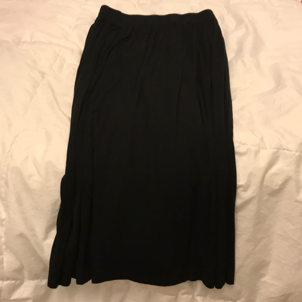 Preloved Loft Petite Large black maxi skirt